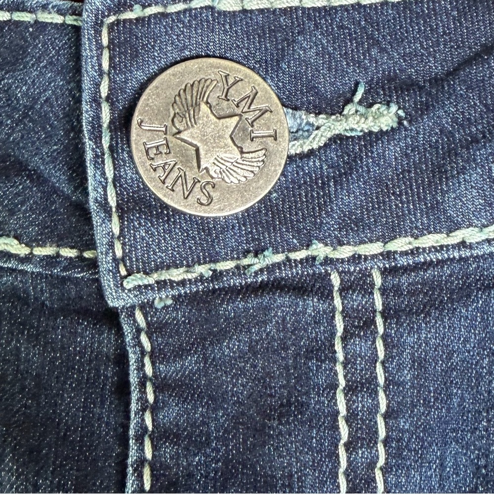 YMI Jeans Women’s Bootcut Denim Y2K Western Contrast Stitch Low Rise Jeans Sz 11 - Picture 6 of 10